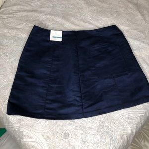 Skirt, blue suede